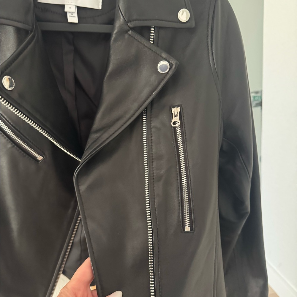 Derek Lam Black Leather Moto Jacket - Picture 8 of 9